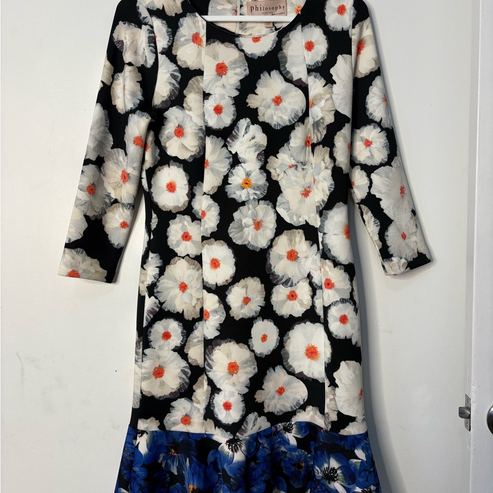 Philosophy Floral Dress - Black and White
